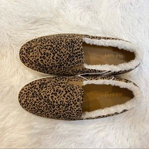 NWT Leopard Print Lined Sneakers Old Navy Size 6
